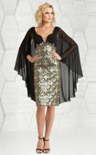 Feriani Couture - 18631 Amazing Cocktail Dress With Cape