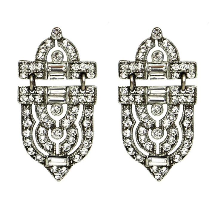 Ben-amun - Door Knocker Crystal Earrings