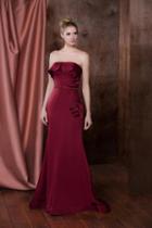 Colors Dress - 1784 Ruffled Straight Across Neck Sheath Dress