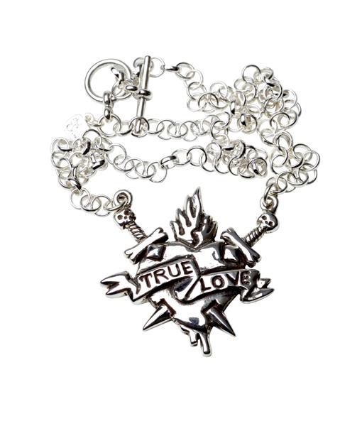 Femme Metale Jewelry - Double Crossed Love Necklace
