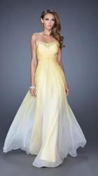 La Femme - Ombre Lace Trimmed Sweetheart A-line Gown 20167