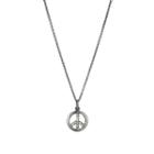 Ashley Schenkein Jewelry - Brooklyn Diamond Peace Sign Necklace