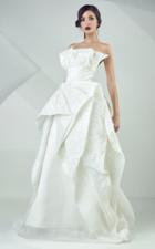 Mnm Couture - Strapless Ruffled Empire Long Gown G0691