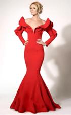Mnm Couture - Long Sleeve Off-shoulder Mermaid Dress 2285a
