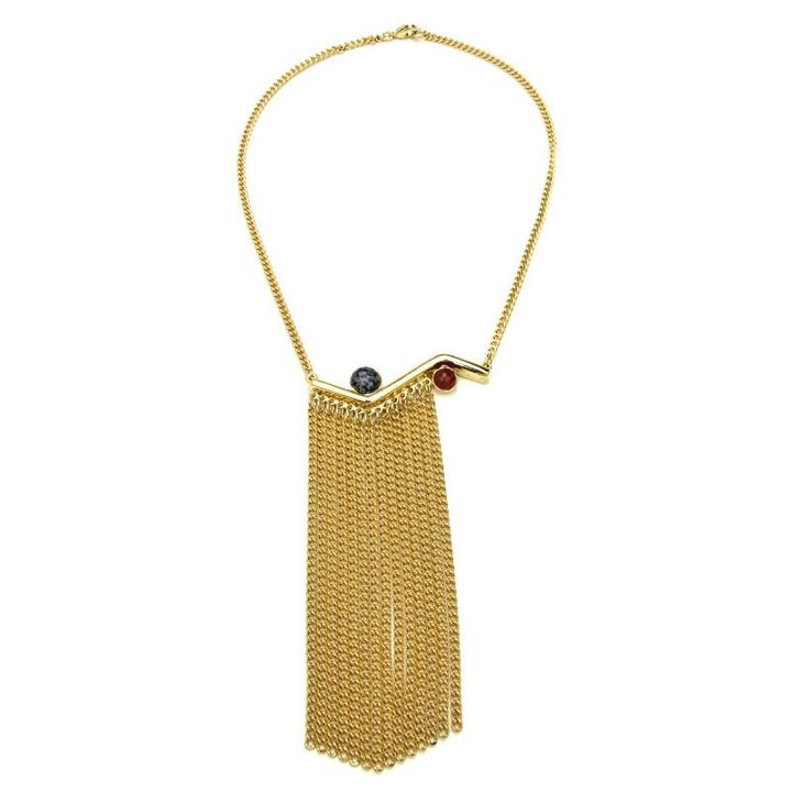 Ben-amun - Seville Nights Geo Bar Necklace With Tassel