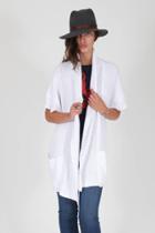 Goddis - Cassie Long Cardigan In White