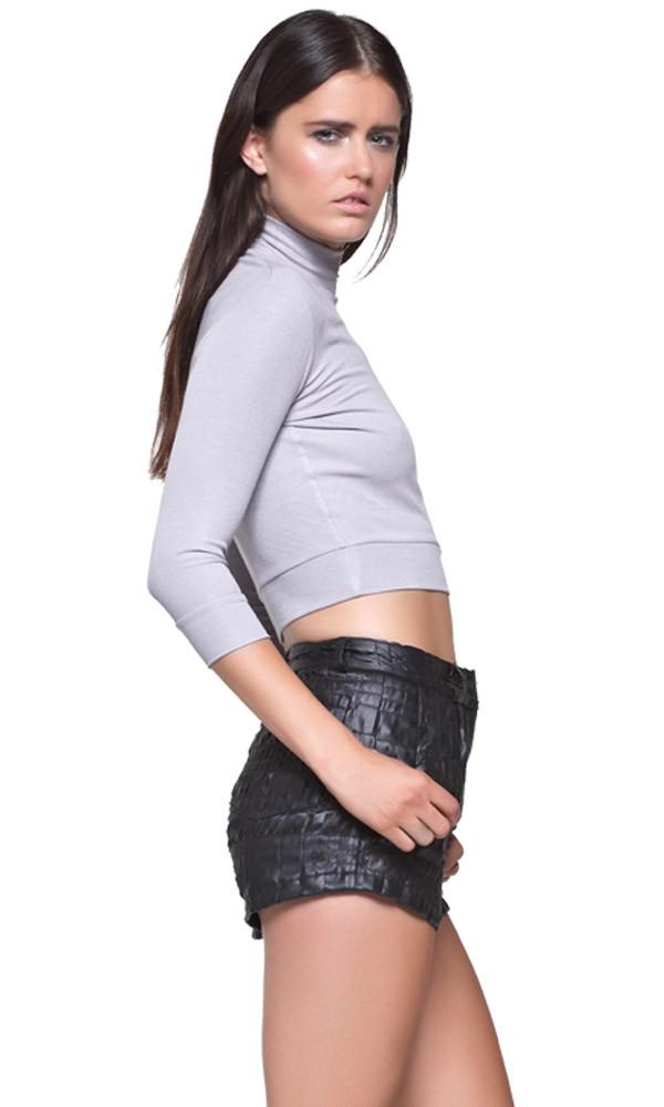 Again - Landed Turtle Neck Crop Xs