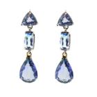 Mabel Chong - 3 Tall Tanzanite Earrings In 14k White Gold
