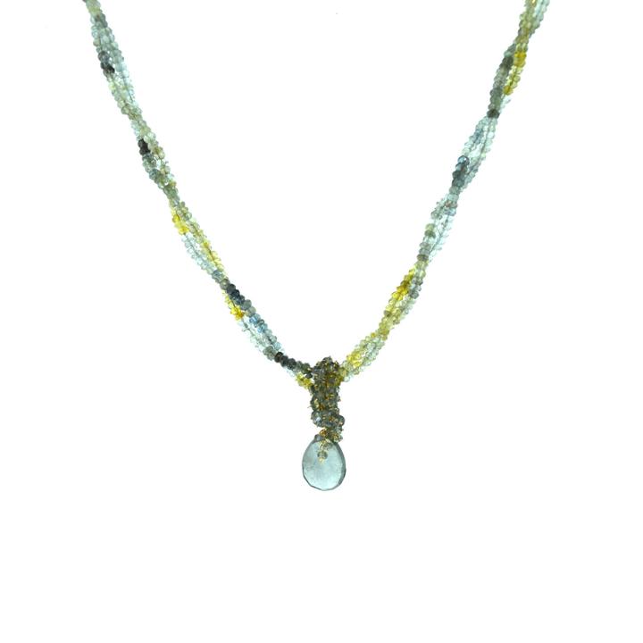 Mabel Chong - Moss Aquamarine And Sapphire Necklace