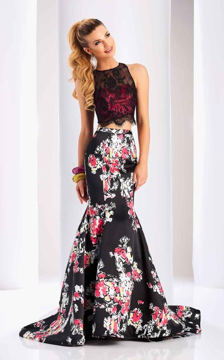 Clarisse - 3209 Two Piece Lace Floral Mermaid Gown
