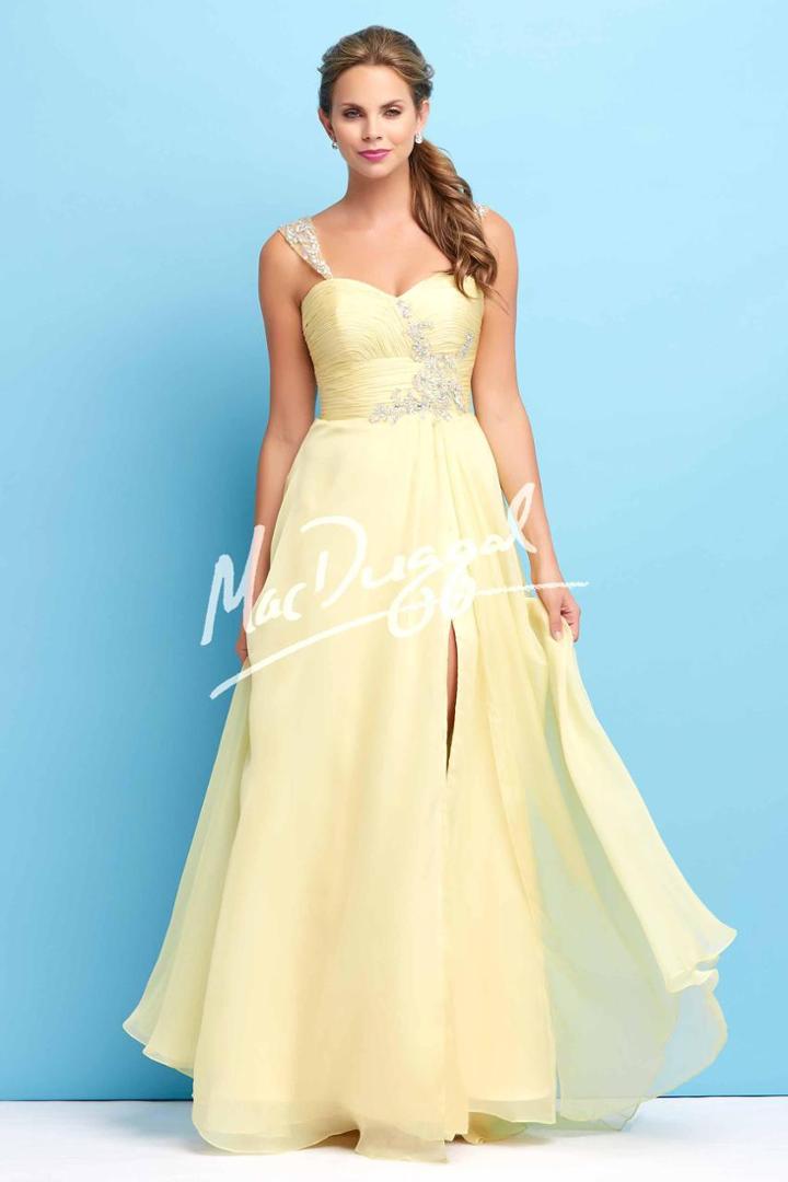 Mac Duggal Evening Gowns - 64420l In Lemon