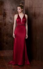 Colors Dress - 1778 Bedazzled V-neck Trumpet Dress