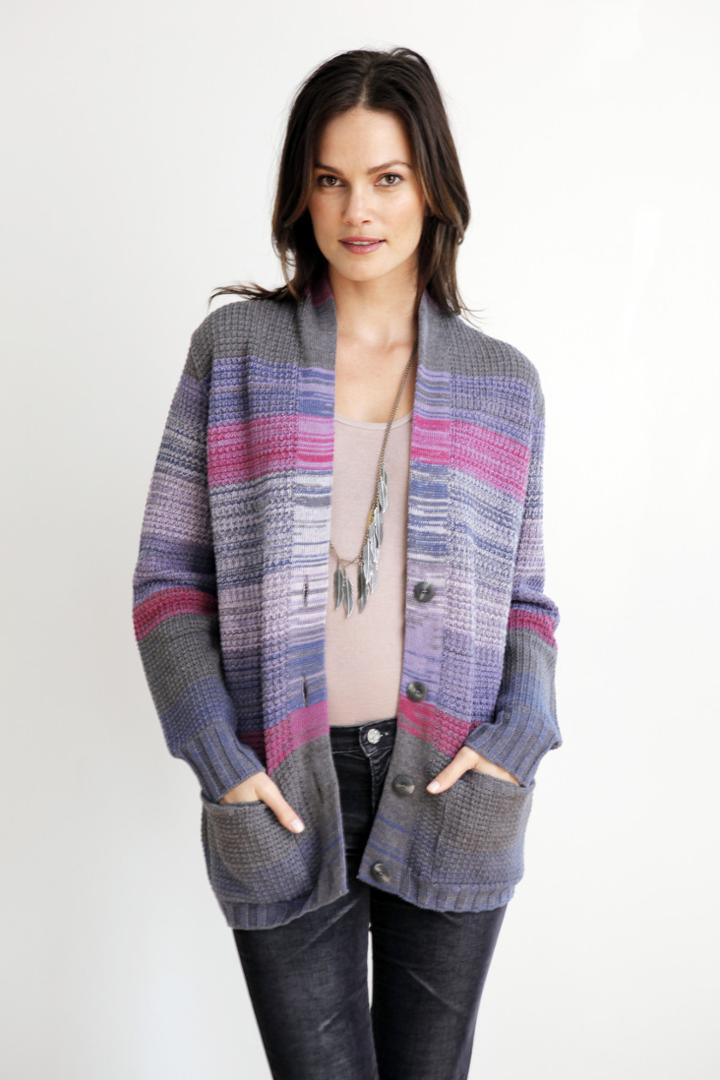 Goddis - Dominique Boyfriend Cardigan In Velvet Tuxedo