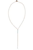 Heather Gardner - Turquoise Gemstone Petite Lariat In Gold, Rose Gold, Or Silver
