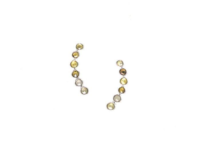 Tresor Collection - Organic Diamond Ear Climbers In 18k White Gold