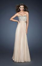 La Femme - 18584 Sequined A-line Chiffon Gown