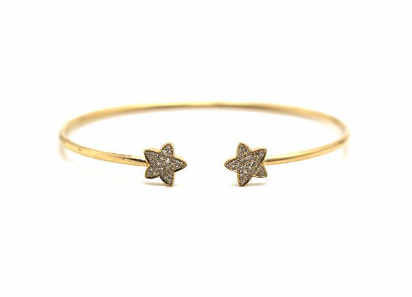Tresor Collection - Diamond Bangle With Flower In 18k Yg