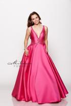 Milano Formals - Sleeveless Deep V-neck Bedazzled Long A-line Dress E2165