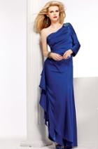 Faviana - S6999 Asymmetrical Ruffled Evening Gown