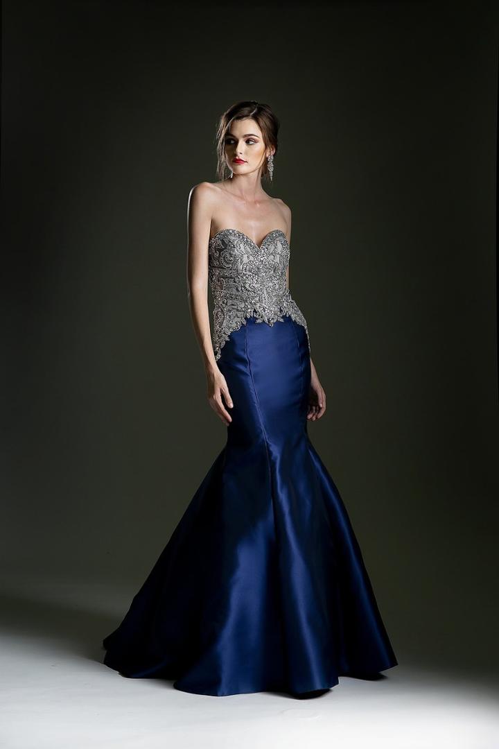 Cinderella Divine - Embellished Strapless Mermaid Gown