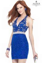 Alyce Paris - 4442 Short Dress In Sapphire