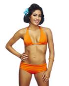 Nicolita Swimwear - Senorita Solid Triangle Top Bikini Orange