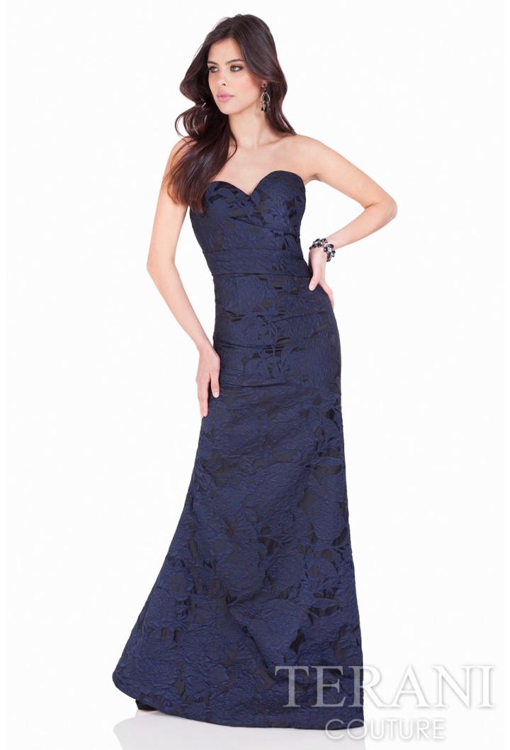 Terani Evening - Strapless Sweetheart Floral Print Gown 1621e1512