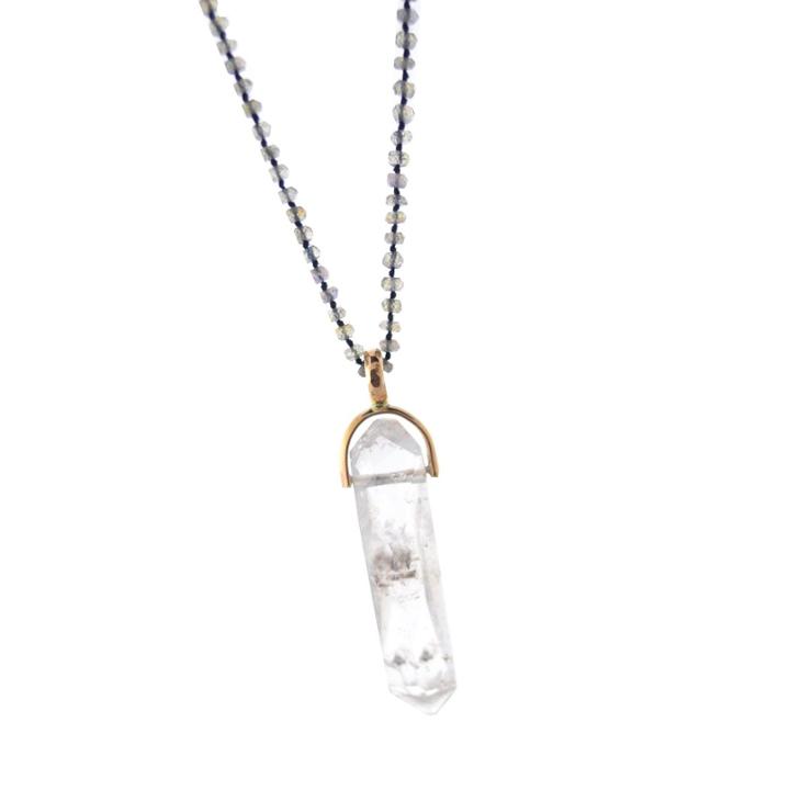 Mabel Chong - Herkimer Wand Necklace-wholesale