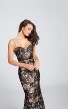 Ellie Wilde - Ew21767 Sequined Lace Evening Dress