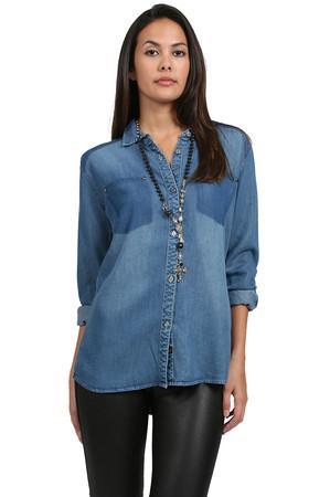 Rails Luca Tencel Denim Buttondown In Vintage