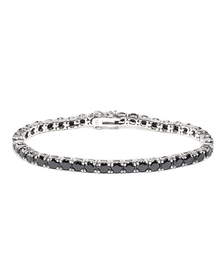 Cz By Kenneth Jay Lane - Classic Black Cz Tennis Bracelet