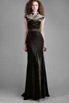 Beside Couture By Gemy - Cpf14 3990 Epaulette Cap Sleeve Velvet Gown