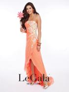 La Gala Prom By Mon Cheri - 116506 Long Dress In Orange