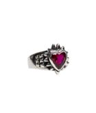 Femme Metale Jewelry - Spiked Gem Heart Ring