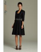 Jovani - 89985 Strapless Jersey Cocktail Dress With Bolero Jacket