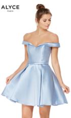 Alyce Paris - 3766 Off Shoulder Mikado Fit And Flare Cocktail Dress