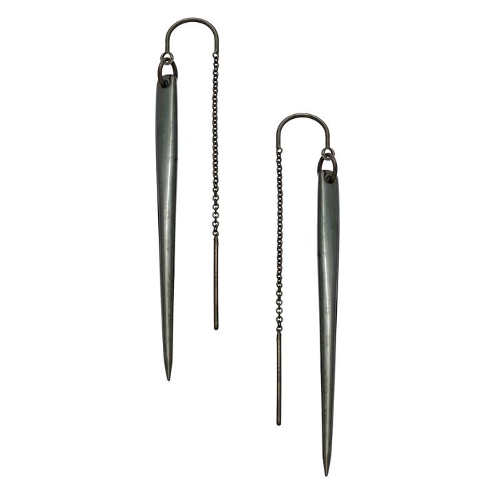Heather Hawkins - Tiny Dagger Thread Thru Earrings