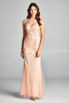Aspeed - L1839 Bejeweled Lace Sheath Evening Dress