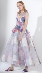 Saiid Kobeisy - 3426 Multi-colored Brocade And Tulle A-line Dress