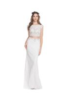 Aspeed - L1646 Two Piece Lace Applique Fitted Prom Dress