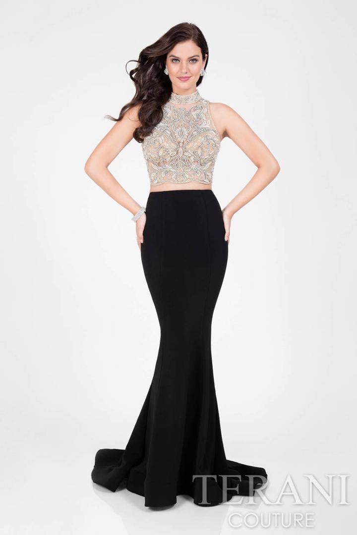 Terani Prom - Sparkly Two-piece Mermaid Gown 1712p2753