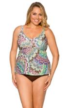Curve Swimwear Sunburst 391e/f Tunic Tankini W/ Removable Cups Top