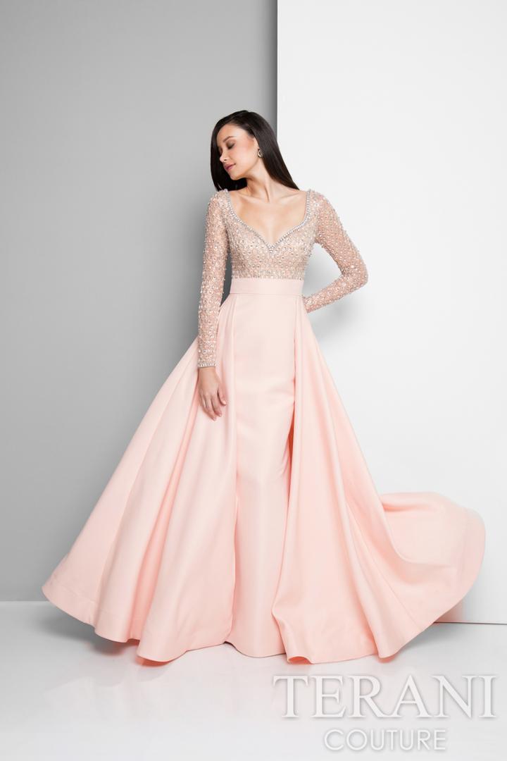 Terani Evening - Adorable Beaded Sweetheart Polyester A-line Mermaid Gown 1712e3254