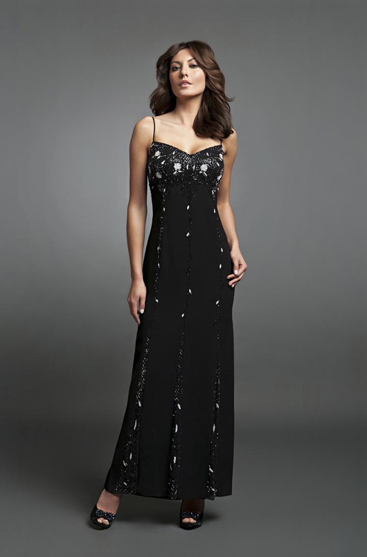 Daymor Couture - Embellished Stripes Sheath Dress 7132