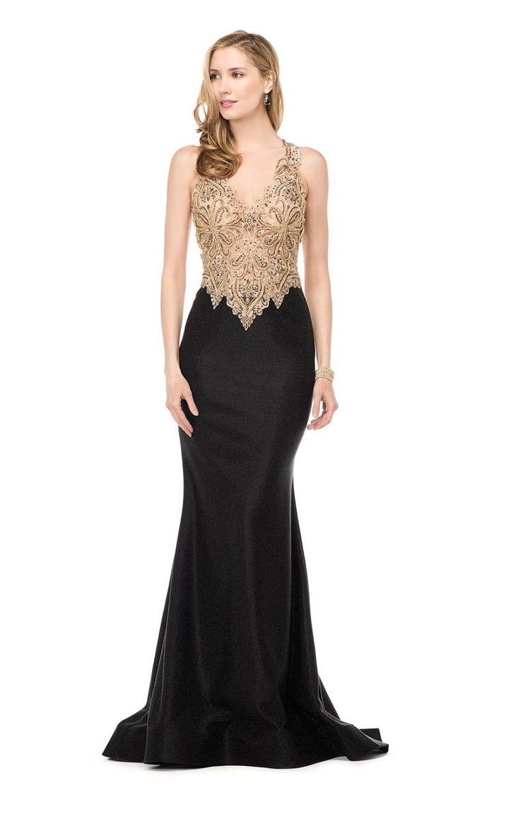 Colors Dress - 1545 Lace V-neck Evening Gown
