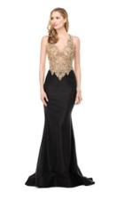 Colors Dress - 1545 Lace V-neck Evening Gown
