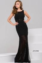 Jovani - Beaded Scoop Mermaid Gown 50056