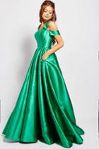 Jovani - Jvn55410 Sleek Square Neck Cutaway Shoulder Ballgown