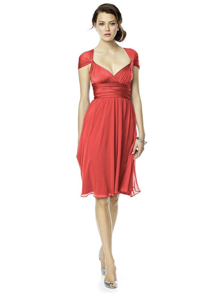 Dessy Collection - Luxtwist1 Dress In Firecracker