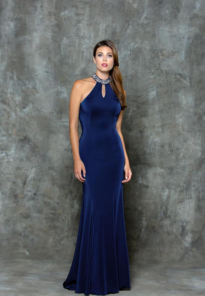 Glow By Colors - G691 High Halter Keyhole Gown
